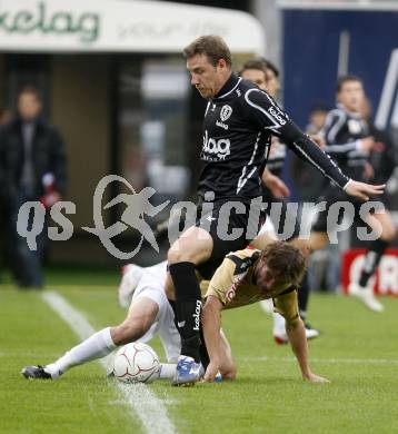 Fussball. Tipp3-Bundesliga. SK Austria Kelag Kaernten gegen LASK. Maier Santos Thiago Schumacher (Kaernten), Hoheneder Niklas  (LASK). Klagenfurt, 26.10.2008
Copyright Kuess

---
pressefotos, pressefotografie, kuess, qs, qspictures, sport, bild, bilder, bilddatenbank