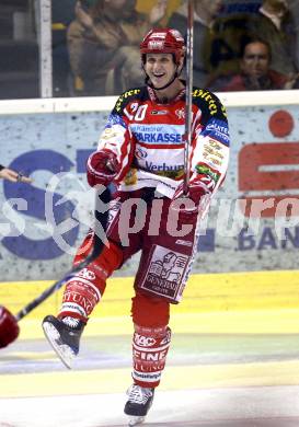 EBEL. Eishockey Bundesliga. KAC gegen Vienna Capitals. Torjubel Mike Craig (KAC). Klagenfurt, am 28.10.2008.
Foto: Kuess 

---
pressefotos, pressefotografie, kuess, qs, qspictures, sport, bild, bilder, bilddatenbank