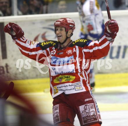 EBEL. Eishockey Bundesliga. EC KAC gegen EC VSV. Jubel Mike Craig (KAC). Klagenfurt, am 19.10.2008.
Foto: Kuess

---
pressefotos, pressefotografie, kuess, qs, qspictures, sport, bild, bilder, bilddatenbank