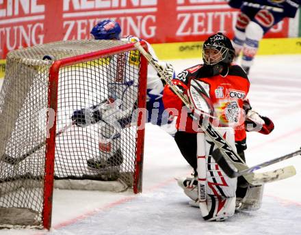 EBEL. Eishockey Bundesliga. VSV gegen HK Acroni Jesenice. MAPLETOFT Justin (VSV), GLAVIC Gaber (Jesenice). Villach, am 28.10.2008.
Foto: Nadja Kuess 

---
pressefotos, pressefotografie, kuess, qs, qspictures, sport, bild, bilder, bilddatenbank