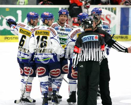 EBEL. Eishockey Bundesliga. VSV gegen HK Acroni Jesenice. Torjubel  (VSV). Villach, am 28.10.2008.
Foto: Nadja Kuess 


---
pressefotos, pressefotografie, kuess, qs, qspictures, sport, bild, bilder, bilddatenbank