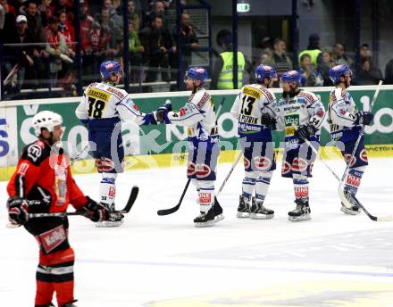 EBEL. Eishockey Bundesliga. VSV gegen HK Acroni Jesenice. Torjubel  (VSV). Villach, am 28.10.2008.
Foto: Nadja Kuess 

---
pressefotos, pressefotografie, kuess, qs, qspictures, sport, bild, bilder, bilddatenbank