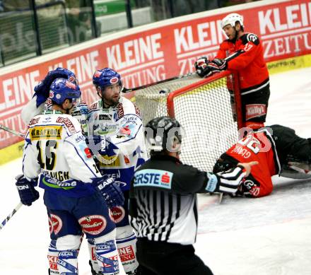 EBEL. Eishockey Bundesliga. VSV gegen HK Acroni Jesenice. Torjubel  (VSV). Villach, am 28.10.2008.
Foto: Nadja Kuess 


---
pressefotos, pressefotografie, kuess, qs, qspictures, sport, bild, bilder, bilddatenbank