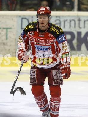 EBEL. Eishockey Bundesliga. KAC gegen Vienna Capitals. David Schuller mit Fisch. Klagenfurt, am 28.10.2008.
Foto: Kuess 

---
pressefotos, pressefotografie, kuess, qs, qspictures, sport, bild, bilder, bilddatenbank