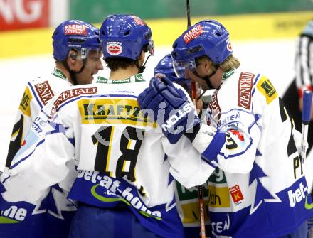 EBEL. Eishockey Bundesliga. EC VSV gegen Red Bull Salzburg. Torjubel VSV. Villach, am 30.10.2008.
Foto: Kuess

---
pressefotos, pressefotografie, kuess, qs, qspictures, sport, bild, bilder, bilddatenbank