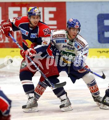 EBEL. Eishockey Bundesliga. EC VSV gegen Red Bull Salzburg. Niko Toff (VSV), Ryan T. Mc Donough (Salzburg). Villach, am 30.10.2008.
Foto: Kuess 

---
pressefotos, pressefotografie, kuess, qs, qspictures, sport, bild, bilder, bilddatenbank