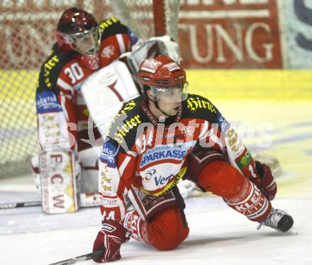 EBEL. Eishockey Bundesliga. KAC gegen Vienna Capitals. Johannes Reichel, Rene Swette  (KAC). Klagenfurt, am 28.10.2008.
Foto: Kuess 

---
pressefotos, pressefotografie, kuess, qs, qspictures, sport, bild, bilder, bilddatenbank