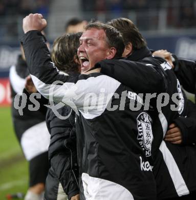 Fussball. Tipp3-Bundesliga. SK Austria Kelag Kaernten  gegen Rapid Wien. Jubel Wolfgang Thun Hohenstein (Austria Kaernten). Klagenfurt, 4.11.2008. 
Copyright Kuess

---
pressefotos, pressefotografie, kuess, qs, qspictures, sport, bild, bilder, bilddatenbank