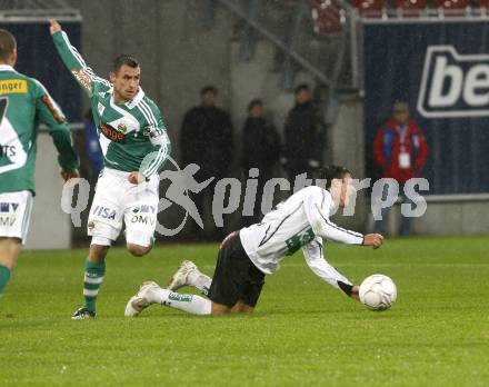 Fussball. Tipp3-Bundesliga. SK Austria Kelag Kaernten  gegen Rapid Wien. Zlatko Junuzovic (Austria Kaernten), Steffen Hofmann(Rapid). Klagenfurt, 4.11.2008. 
Copyright Kuess

---
pressefotos, pressefotografie, kuess, qs, qspictures, sport, bild, bilder, bilddatenbank