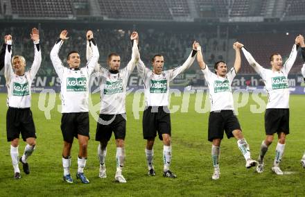 Fussball. Tipp3-Bundesliga. SK Austria Kelag Kaernten  gegen Rapid Wien. Jubel (Austria Kaernten). Klagenfurt, 4.11.2008. 
Copyright Kuess

---
pressefotos, pressefotografie, kuess, qs, qspictures, sport, bild, bilder, bilddatenbank