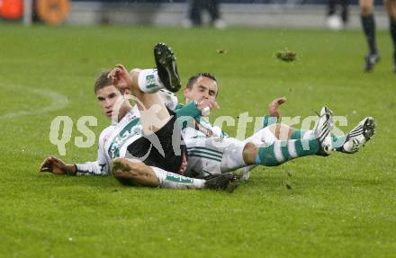 Fussball. Tipp3-Bundesliga. SK Austria Kelag Kaernten  gegen Rapid Wien. Manuel Weber (Austria Kaernten), Steffen Hofmann (Rapid). Klagenfurt, 4.11.2008. 
Copyright Kuess

---
pressefotos, pressefotografie, kuess, qs, qspictures, sport, bild, bilder, bilddatenbank