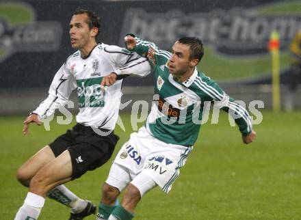 Fussball. Tipp3-Bundesliga. SK Austria Kelag Kaernten  gegen Rapid Wien. Christian Prawda (Austria Kaernten), Steffen Hofmann (Rapid). Klagenfurt, 4.11.2008. 
Copyright Kuess

---
pressefotos, pressefotografie, kuess, qs, qspictures, sport, bild, bilder, bilddatenbank