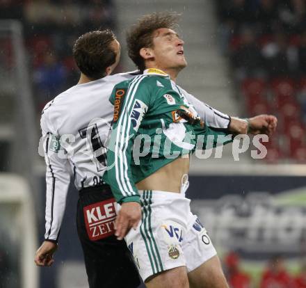 Fussball. Tipp3-Bundesliga. SK Austria Kelag Kaernten  gegen Rapid Wien. Manuel Ortlechner (Austria Kaernten), Nikica Jelavic (Rapid). Klagenfurt, 4.11.2008. 
Copyright Kuess

---
pressefotos, pressefotografie, kuess, qs, qspictures, sport, bild, bilder, bilddatenbank