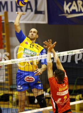 Volleyball. GM Capital Challenge Cup. SK Aich/Dob gegen Chenois Genève Volley (SUI). Martin Bencic (Aich). Prevalje 5.11.2008.
Copyright Kuess

---
pressefotos, pressefotografie, kuess, qs, qspictures, sport, bild, bilder, bilddatenbank