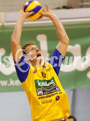 Volleyball. GM Capital Challenge Cup. SK Aich/Dob gegen Chenois Genève Volley (SUI). Shane Alexander (Aich). Prevalje 5.11.2008.
Copyright Kuess

---
pressefotos, pressefotografie, kuess, qs, qspictures, sport, bild, bilder, bilddatenbank