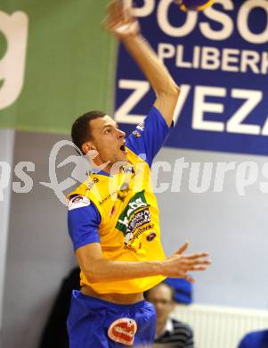 Volleyball. GM Capital Challenge Cup. SK Aich/Dob gegen Chenois Genève Volley (SUI). Bencz Milan (Aich). Prevalje 5.11.2008.
Copyright Kuess

---
pressefotos, pressefotografie, kuess, qs, qspictures, sport, bild, bilder, bilddatenbank