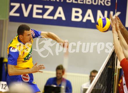 Volleyball. GM Capital Challenge Cup. SK Aich/Dob gegen Chenois Genève Volley (SUI). Bencz Milan (Aich). Prevalje 5.11.2008.
Copyright Kuess

---
pressefotos, pressefotografie, kuess, qs, qspictures, sport, bild, bilder, bilddatenbank