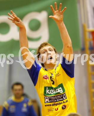 Volleyball. GM Capital Challenge Cup. SK Aich/Dob gegen Chenois Genève Volley (SUI). Shane Alexander (Aich). Prevalje 5.11.2008.
Copyright Kuess

---
pressefotos, pressefotografie, kuess, qs, qspictures, sport, bild, bilder, bilddatenbank