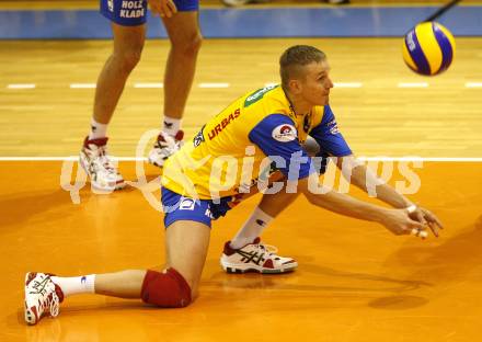 Volleyball. GM Capital Challenge Cup. SK Aich/Dob gegen Chenois Genève Volley (SUI). Aleksey Sanko (Aich). Prevalje 5.11.2008.
Copyright Kuess

---
pressefotos, pressefotografie, kuess, qs, qspictures, sport, bild, bilder, bilddatenbank