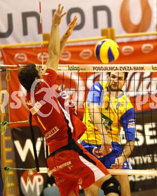 Volleyball. GM Capital Challenge Cup. SK Aich/Dob gegen Chenois Genève Volley (SUI). David Slatinsek (Aich). Prevalje 5.11.2008.
Copyright Kuess

---
pressefotos, pressefotografie, kuess, qs, qspictures, sport, bild, bilder, bilddatenbank