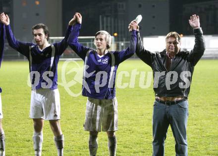 Fussball. Regionalliga. FC Kaernten gegen ASK Voitsberg.Murat Veliu, Hans Christian Rabl, Josef Steindorfer (FCK).
Klagenfurt, 7.11.2008
Copyright Kuess

---
pressefotos, pressefotografie, kuess, qs, qspictures, sport, bild, bilder, bilddatenbank