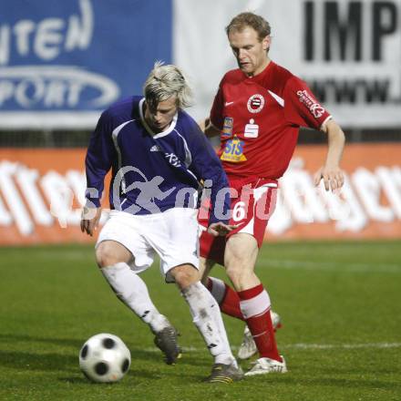 Fussball. Regionalliga. FC Kaernten gegen ASK Voitsberg. Hans Christian Rabl (FCK), Mario Karner (Voitsberg).
Klagenfurt, 7.11.2008
Copyright Kuess

---
pressefotos, pressefotografie, kuess, qs, qspictures, sport, bild, bilder, bilddatenbank