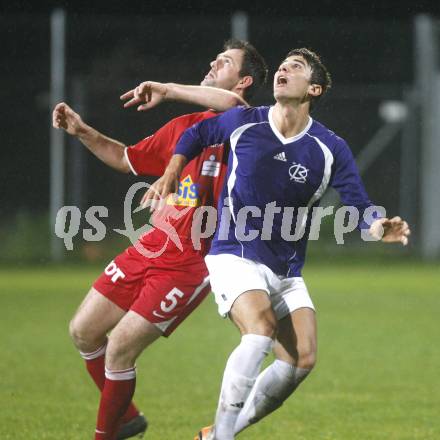 Fussball. Regionalliga. FC Kaernten gegen ASK Voitsberg. Mihret Topcagic (FCK), Walter Eccher (Voitsberg).
Klagenfurt, 7.11.2008
Copyright Kuess

---
pressefotos, pressefotografie, kuess, qs, qspictures, sport, bild, bilder, bilddatenbank