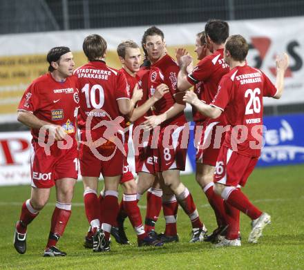 Fussball. Regionalliga. FC Kaernten gegen ASK Voitsberg. Torjubel (Voitsberg).
Klagenfurt, 7.11.2008
Copyright Kuess

---
pressefotos, pressefotografie, kuess, qs, qspictures, sport, bild, bilder, bilddatenbank