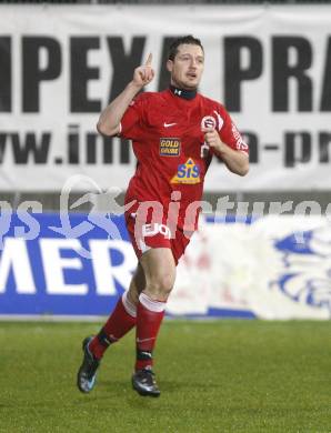 Fussball. Regionalliga. FC Kaernten gegen ASK Voitsberg. Torjubel Robert Statthaler (Voitsberg).
Klagenfurt, 7.11.2008
Copyright Kuess

---
pressefotos, pressefotografie, kuess, qs, qspictures, sport, bild, bilder, bilddatenbank