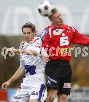 Fussball. Regionalliga. SAK gegen TSV Hartberg. Huebler Michael (SAK), Omladic Nejc (Hartberg).
Klagenfurt, 8.11.2008
Copyright Kuess

---
pressefotos, pressefotografie, kuess, qs, qspictures, sport, bild, bilder, bilddatenbank