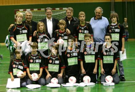 Handball Bundesliga. HCK59 gegen SVVW Klagenfurt. Ehrung fuer die Sieger beim Internationalen Nachwuchshandballturnier in Schweden durch Sportlandesrat Peter Kaiser. Peter Steinkellner. Klagenfurt, am 8.11.2008.
Copyright Kuess

---
pressefotos, pressefotografie, kuess, qs, qspictures, sport, bild, bilder, bilddatenbank