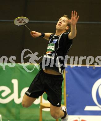 Badminton. Bundesliga. ASKOE Kelag Kaernten gegen UBC Wolfurt.  Michael Trojan (Kaernten). Klagenfurt, 8.11.2008.
Foto: Kuess
---
pressefotos, pressefotografie, kuess, qs, qspictures, sport, bild, bilder, bilddatenbank