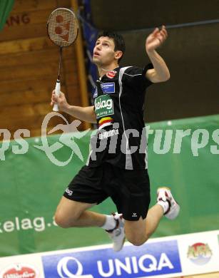 Badminton. Bundesliga. ASKOE Kelag Kaernten gegen UBC Wolfurt. Stiliyan Makarski (Kaernten). Klagenfurt, 8.11.2008.
Foto: Kuess
---
pressefotos, pressefotografie, kuess, qs, qspictures, sport, bild, bilder, bilddatenbank