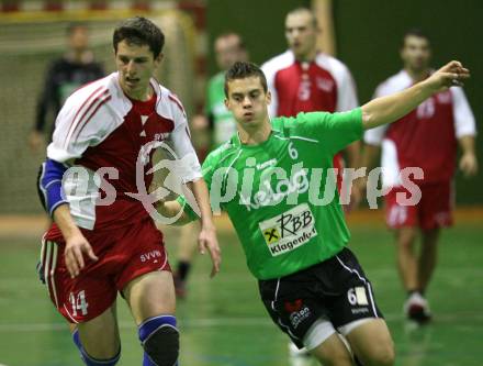 Handball Bundesliga. HCK59 gegen SVVW Klagenfurt. Benjamin Pippan (HCK), Peter Laggner (SVVW). Klagenfurt, am 8.11.2008.
Copyright Kuess

---
pressefotos, pressefotografie, kuess, qs, qspictures, sport, bild, bilder, bilddatenbank