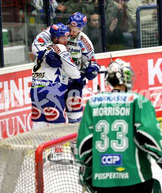 EBEL. Eishockey Bundesliga. EC Pasut VSV gegen HDD TILIA Olimpija Ljubljana (Laibach). Torjubel VSV. Villach, am 11.11.2008.
Foto: Nadja Kuess

---
pressefotos, pressefotografie, kuess, qs, qspictures, sport, bild, bilder, bilddatenbank