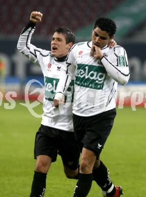 Fussball. Tipp3-Bundesliga. SK Austria Kelag Kaernten  gegen Cashpoint SCR Altach. Torjubel Zlatko Junuzovic, Adi. Klagenfurt, 12.11.2008. 
Copyright Kuess

---
pressefotos, pressefotografie, kuess, qs, qspictures, sport, bild, bilder, bilddatenbank