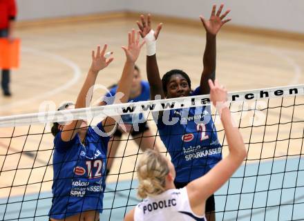 Volleyball Europacup. ATSC Wildcats gegen Asystel Novara. ZANGERL Sandra, BROWN Vicki (Wildcats). Klagenfurt, 12.11.2008
Foto: Nadja Kuess

---
pressefotos, pressefotografie, kuess, qs, qspictures, sport, bild, bilder, bilddatenbank