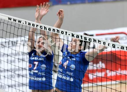 Volleyball MEVZA. ATSC Wildcats gegen Asystel Novara. EVANS Lauren, HAAS Emily (Wildcats). Klagenfurt, 12.11.2008
Foto: Nadja Kuess

---
pressefotos, pressefotografie, kuess, qs, qspictures, sport, bild, bilder, bilddatenbank