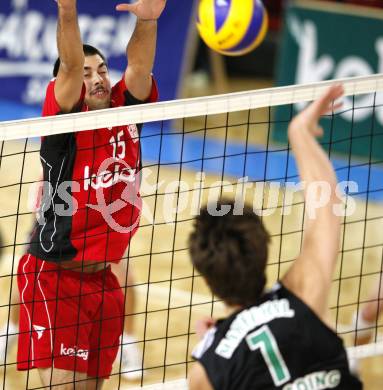 Volleyball Europacup. VBK Lowen gegen LM Tourcoing. Jacob Schud (VBK Loewen). Klagenfurt, am 13.11.2008.
Foto: Kuess
---
pressefotos, pressefotografie, kuess, qs, qspictures, sport, bild, bilder, bilddatenbank