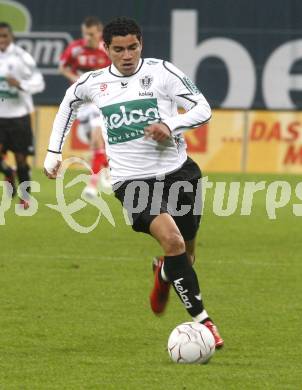 Fussball. Tipp3-Bundesliga. SK Austria Kelag Kaernten  gegen Cashpoint SCR Altach. Rocha Sobrinho Filho Adi  (Austria Kaernten). Klagenfurt, 12.11.2008. 
Copyright Kuess

---
pressefotos, pressefotografie, kuess, qs, qspictures, sport, bild, bilder, bilddatenbank