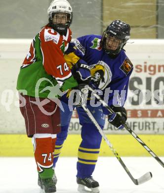 Dameneishockey. DEBL. DEC Dragons Klagenfurt gegen Gipsy Girls Villach. Lisa Waldner (Dragons), Petra Muralt (Gipsy Girls). Klagenfurt, 11.11.2008.
Foto: Kuess
---
pressefotos, pressefotografie, kuess, qs, qspictures, sport, bild, bilder, bilddatenbank