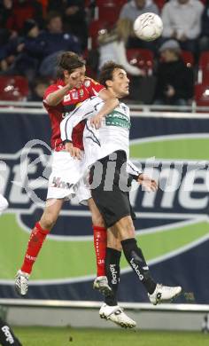 Fussball. Tipp3-Bundesliga. SK Austria Kelag Kaernten  gegen Cashpoint SCR Altach. Atdhe Nuhiu (Austria Kaernten), Patrick Pircher (Altach). Klagenfurt, 12.11.2008. 
Copyright Kuess

---
pressefotos, pressefotografie, kuess, qs, qspictures, sport, bild, bilder, bilddatenbank