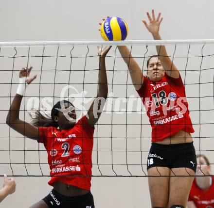 Volleyball MEVZA. ATSC Wildcats gegen OK HIT Nova Gorica.  Kerstin Pichler, BROWN Vicki (Wildcats). Klagenfurt, 15.11.2008. 
Copyright Kuess

---
pressefotos, pressefotografie, kuess, qs, qspictures, sport, bild, bilder, bilddatenbank