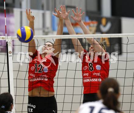 Volleyball MEVZA. ATSC Wildcats gegen OK HIT Nova Gorica.  ZANGERL Sandra, STUERMER Christine (Wildcats). Klagenfurt, 15.11.2008. 
Copyright Kuess

---
pressefotos, pressefotografie, kuess, qs, qspictures, sport, bild, bilder, bilddatenbank