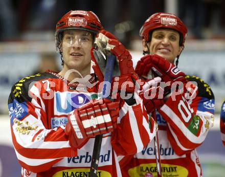 EBEL. Eishockey Bundesliga. KAC gegen  EC GRAZ 99ers. RATZ Herbert, CRAIG Michael (KAC). Klagenfurt, am 16.11.2008.
Foto: Kuess 

---
pressefotos, pressefotografie, kuess, qs, qspictures, sport, bild, bilder, bilddatenbank