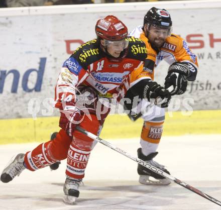 EBEL. Eishockey Bundesliga. KAC gegen  EC GRAZ 99ers. Johannes Reichel (KAC), David Cullen (Graz). Klagenfurt, am 16.11.2008.
Foto: Kuess 

---
pressefotos, pressefotografie, kuess, qs, qspictures, sport, bild, bilder, bilddatenbank