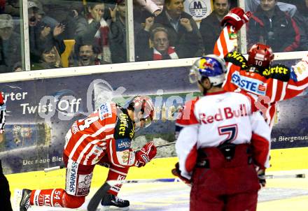 EBEL. Eishockey Bundesliga. KAC gegen  EC Red Bull Salzburg. Torjubel  SCHNEIDER Andrew. Klagenfurt, am 20.11.2008.
Foto: Nadja Kuess 

---
pressefotos, pressefotografie, kuess, qs, qspictures, sport, bild, bilder, bilddatenbank