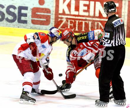 EBEL. Eishockey Bundesliga. KAC gegen  EC Red Bull Salzburg. SHANTZ Jeffery (KAC), KOCH Thomas (Salzburg). Klagenfurt, am 20.11.2008.
Foto: Nadja Kuess 

---
pressefotos, pressefotografie, kuess, qs, qspictures, sport, bild, bilder, bilddatenbank