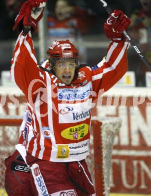 EBEL. Eishockey Bundesliga. KAC gegen  EC Red Bull Salzburg. Torjubel BRANDNER Christoph. Klagenfurt, am 20.11.2008.
Foto: Kuess 

---
pressefotos, pressefotografie, kuess, qs, qspictures, sport, bild, bilder, bilddatenbank