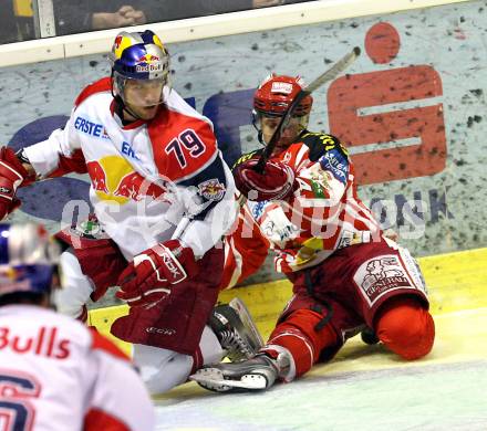 EBEL. Eishockey Bundesliga. KAC gegen  EC Red Bull Salzburg. REICHEL Johannes (KAC), SCALZO Mario (Salzburg). Klagenfurt, am 20.11.2008.
Foto: Nadja Kuess 

---
pressefotos, pressefotografie, kuess, qs, qspictures, sport, bild, bilder, bilddatenbank